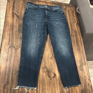 Express Dark Wash Straight Jeans